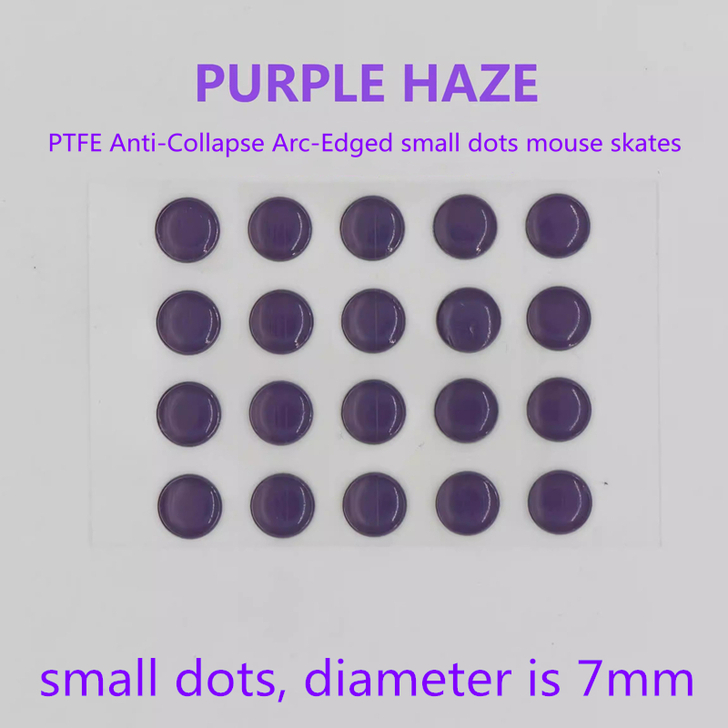 Tradescantia Purple - PTFE Anti-Collapse Arc-Edged Small/Big Dots Mouse