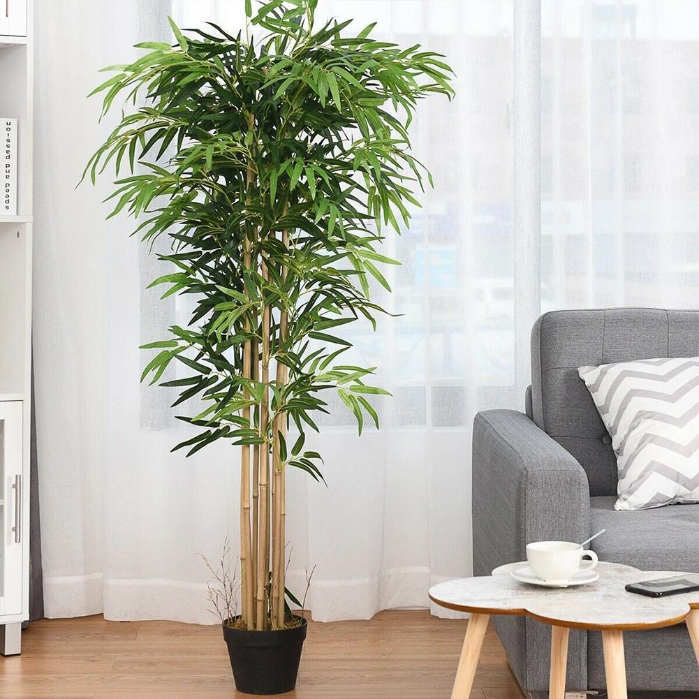 10pcs Artificial Green Bamboo  - Ficus Lyrata Tree 评论和价格