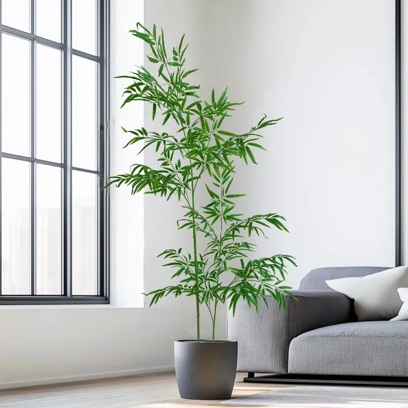 Artificial Bamboo Large Green  - Ficus Lyrata Tree 评论和价格